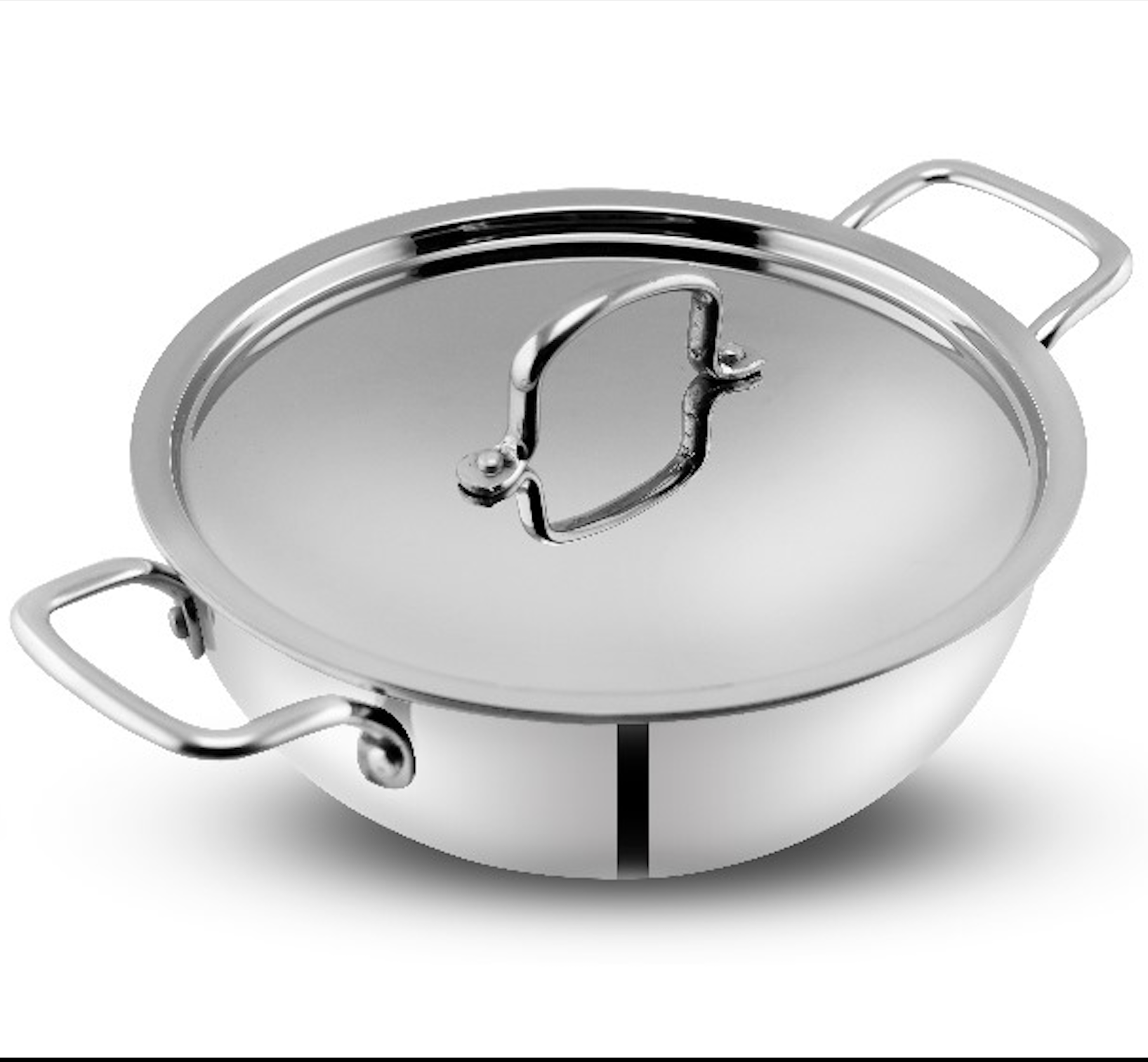 TRIWARE Stainless Steel Regular Kadai with Stainless Steel Lid