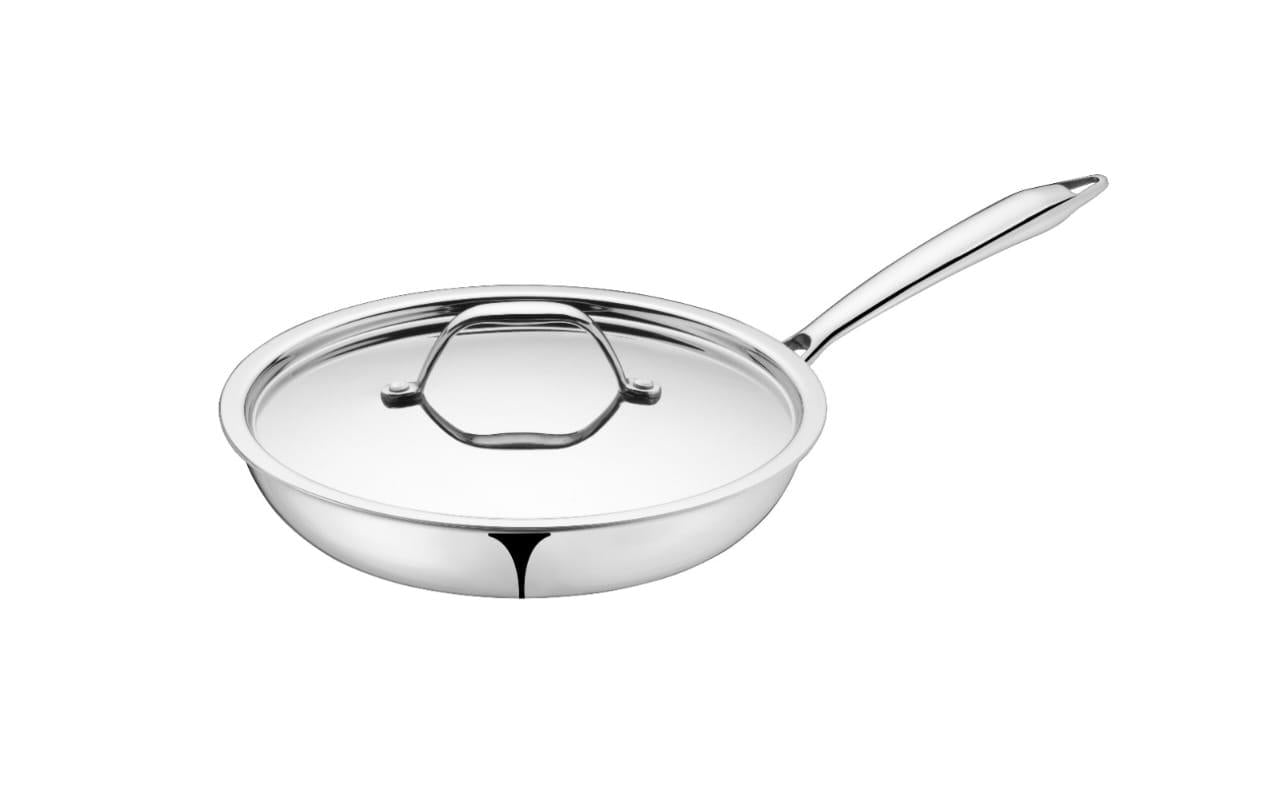 TRIWARE Stainless Steel PRIME Triply Fry Pan with Handle Lid